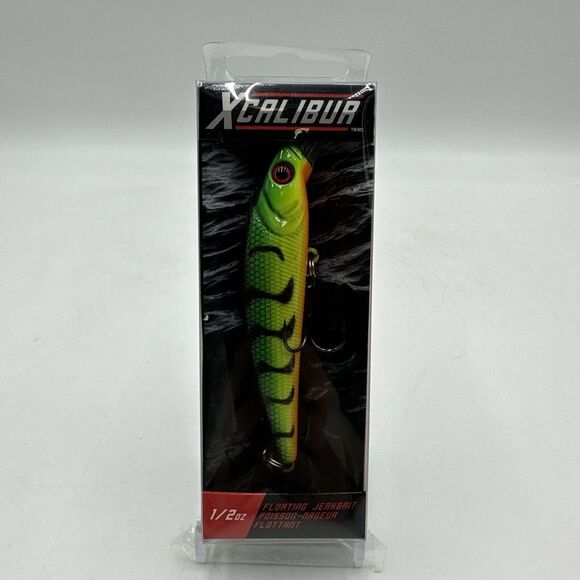Xcalibur 1/2 Oz. Floating Jerkbait Fishing Lures Fire Tiger XTRFJBS04‎ - Picture 1 of 6